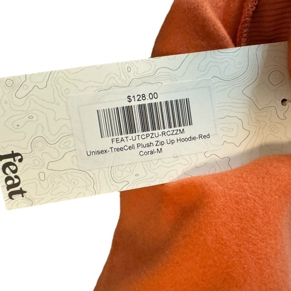 FEAT | Coral TreeCell Plush Oversized Zip-Up Hoodie (M) - Picture 10 of 11